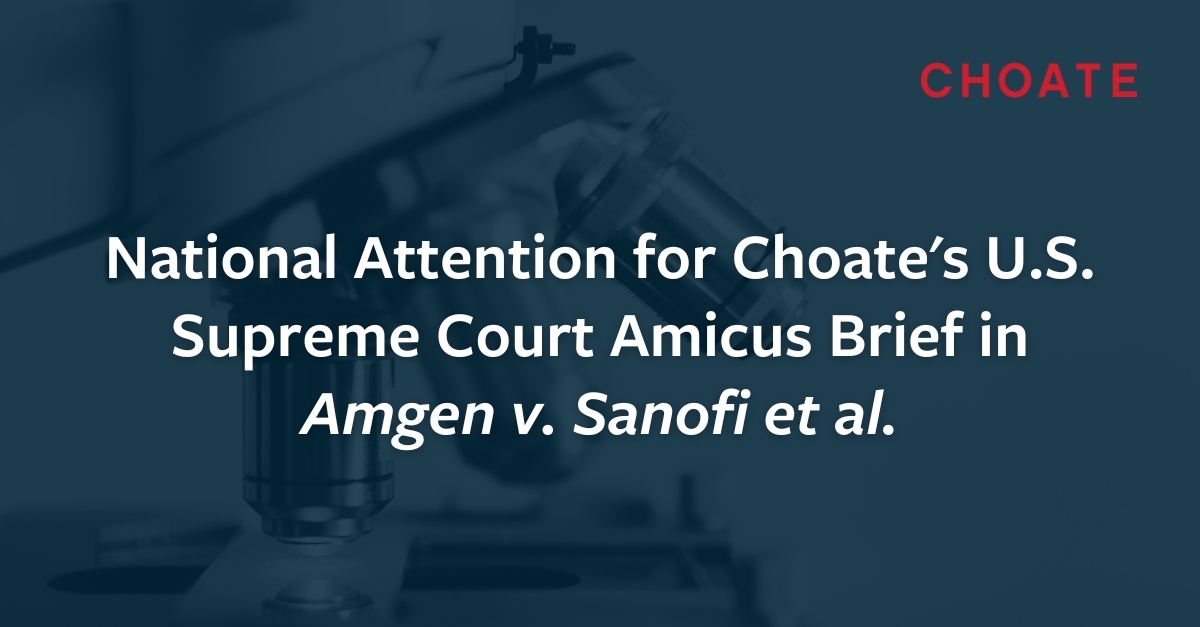 National Attention for Choate s U S Supreme Court Amicus Brief in