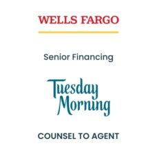 Wells Fargo Tuesday Morning Senior Financing Tombstone