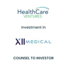 Health Care Ventures Investment In Xii Medical Tombstone
