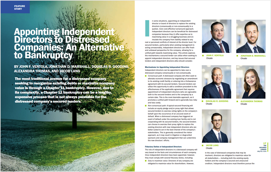 The Secured Lender Cover